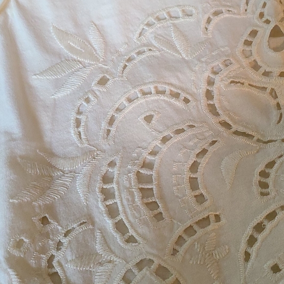 J. Crew White Embroidered Cotton Tank Top - Picture 2 of 7